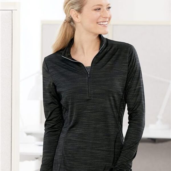 Adidas - Women's Lightweight Mélange Quarter-Zip Pullover Thumbnail