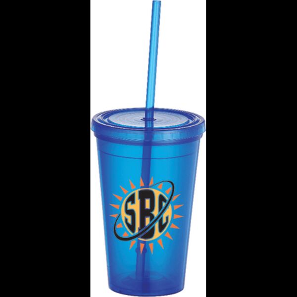 Iceberg 16oz Double-Wall Tumbler w/Straw Thumbnail