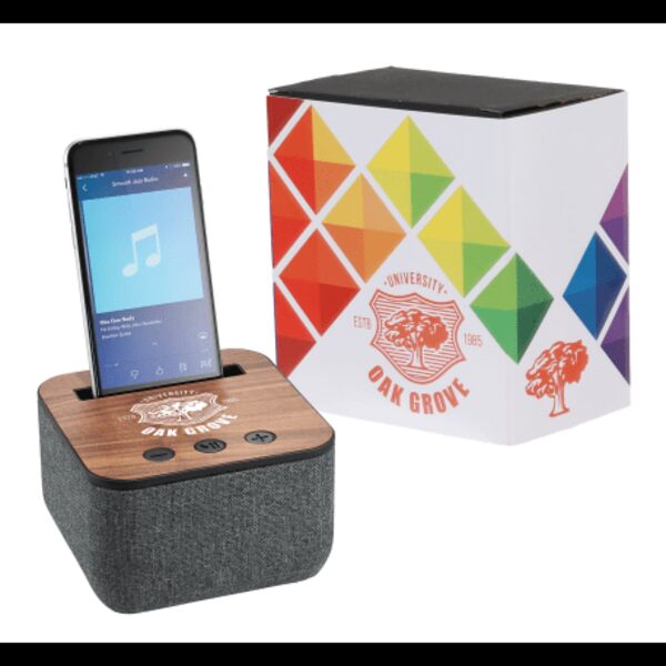 Shae Fabric Bluetooth Speaker with Full Color Wrap Thumbnail