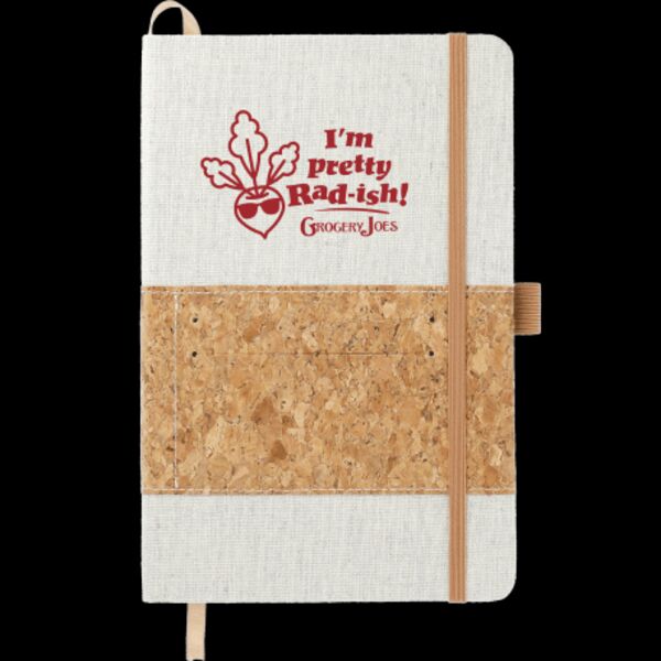 5.5" x 8.5" Recycled Cotton and Cork Bound Noteboo Thumbnail