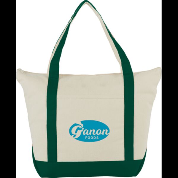 Classic 12oz Cotton Canvas Zippered Boat Tote Thumbnail