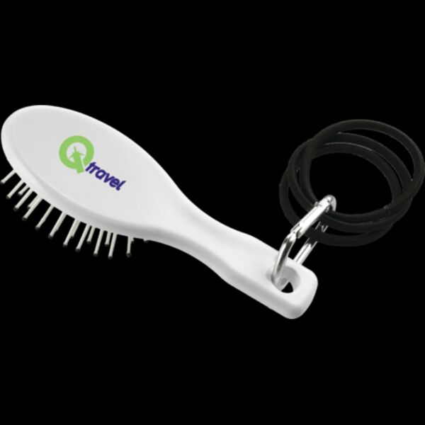 Hair Brush w/ Carabiner & Hair Elastics Thumbnail