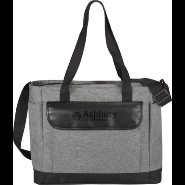 Professional Heathered Tote with Vinyl Accent Thumbnail
