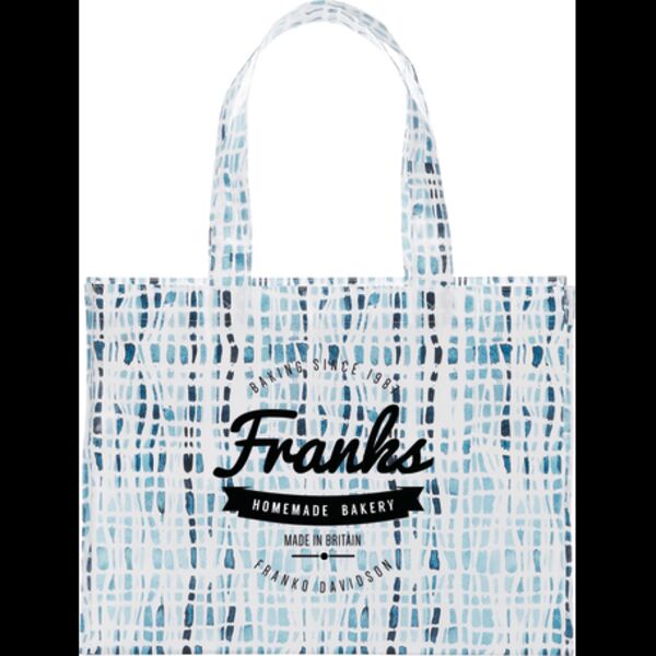 Cross Hatch Laminated Shopper Tote Thumbnail