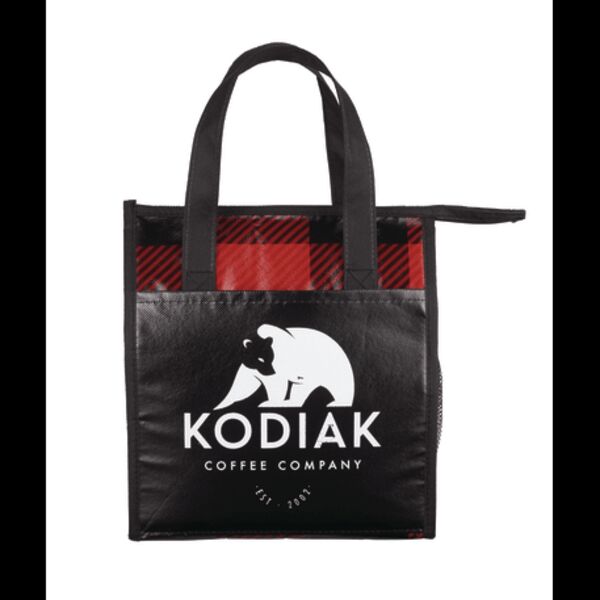 Plaid Laminated Non-Woven 9 Can Lunch Cooler Thumbnail