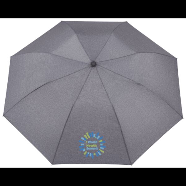 42" Auto Open Heathered Windproof Folding Umbrella Thumbnail