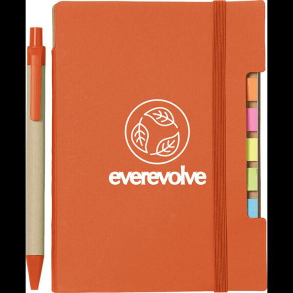 4"x 6" Recycled Sticky Notebook with Pen Thumbnail