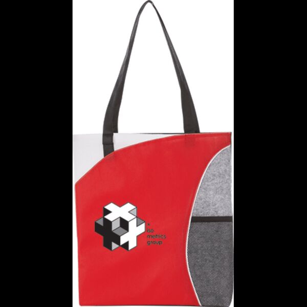 Mesh Pocket Non-Woven Convention Tote Thumbnail