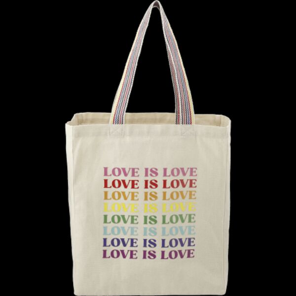 Rainbow Recycled 8oz Cotton Grocery Tote Thumbnail