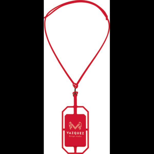 Silicone RFID Card Holder with Lanyard Thumbnail