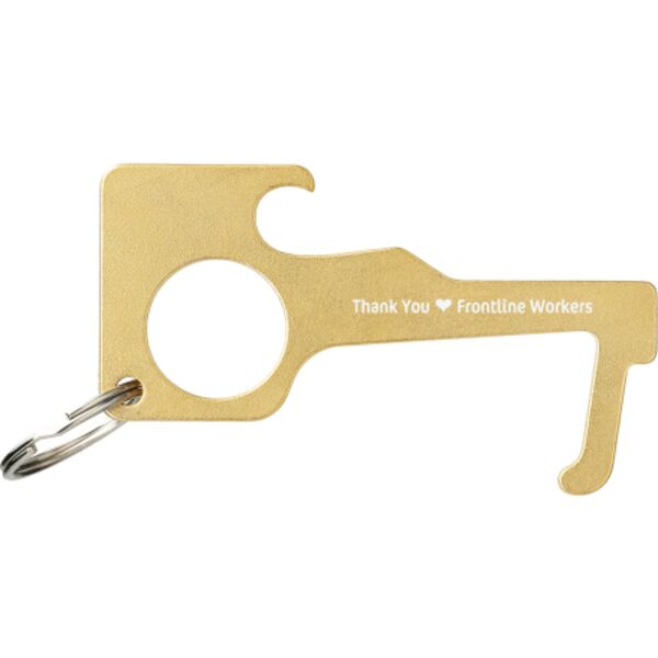 No Contact Keychain - Brass Thumbnail