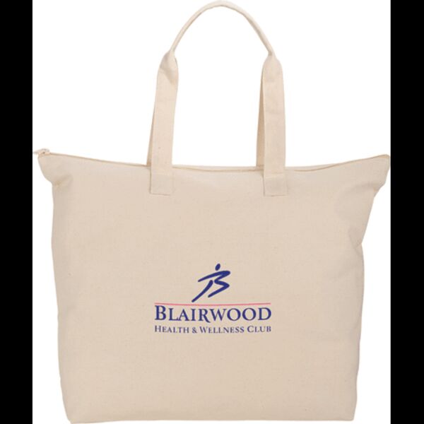 Vermont Basic 8oz Cotton Zippered Tote Thumbnail