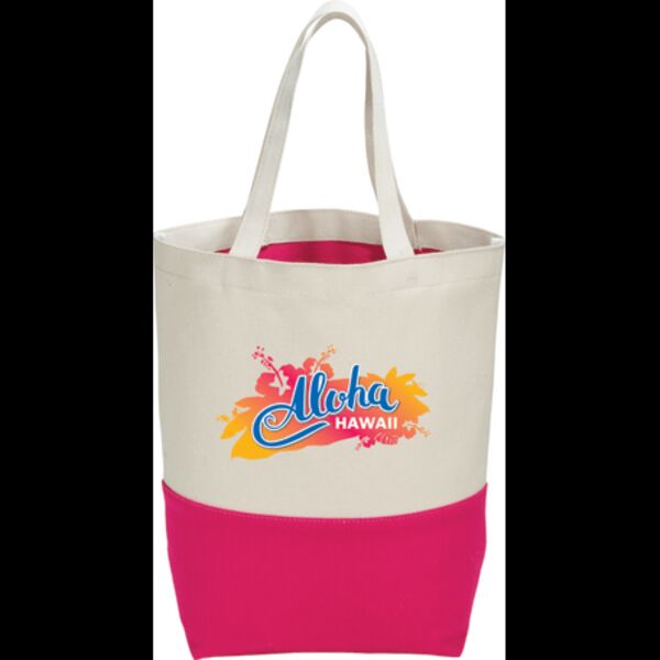 Color Pop 10oz Cotton Canvas Grocery Tote Thumbnail
