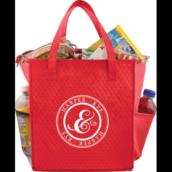 Deluxe Non-Woven Insulated Grocery Tote Thumbnail