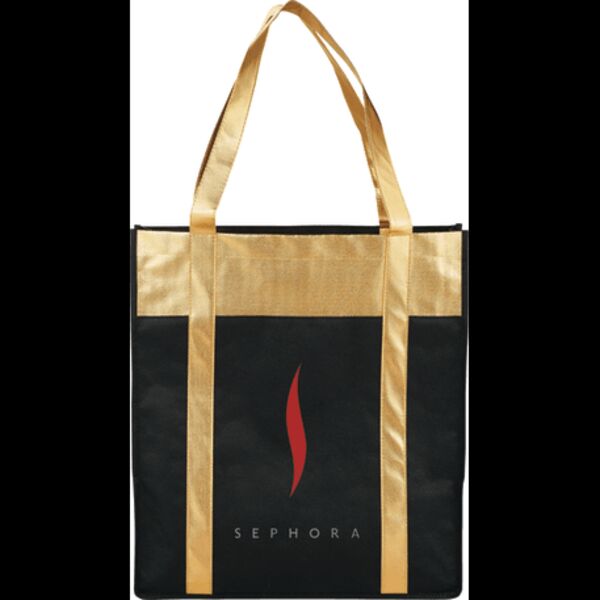 Metallic Non-Woven Shopper Tote Thumbnail