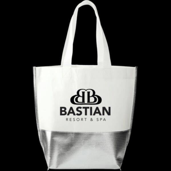 Mini Metallic Bottom Laminated Gift Tote Thumbnail